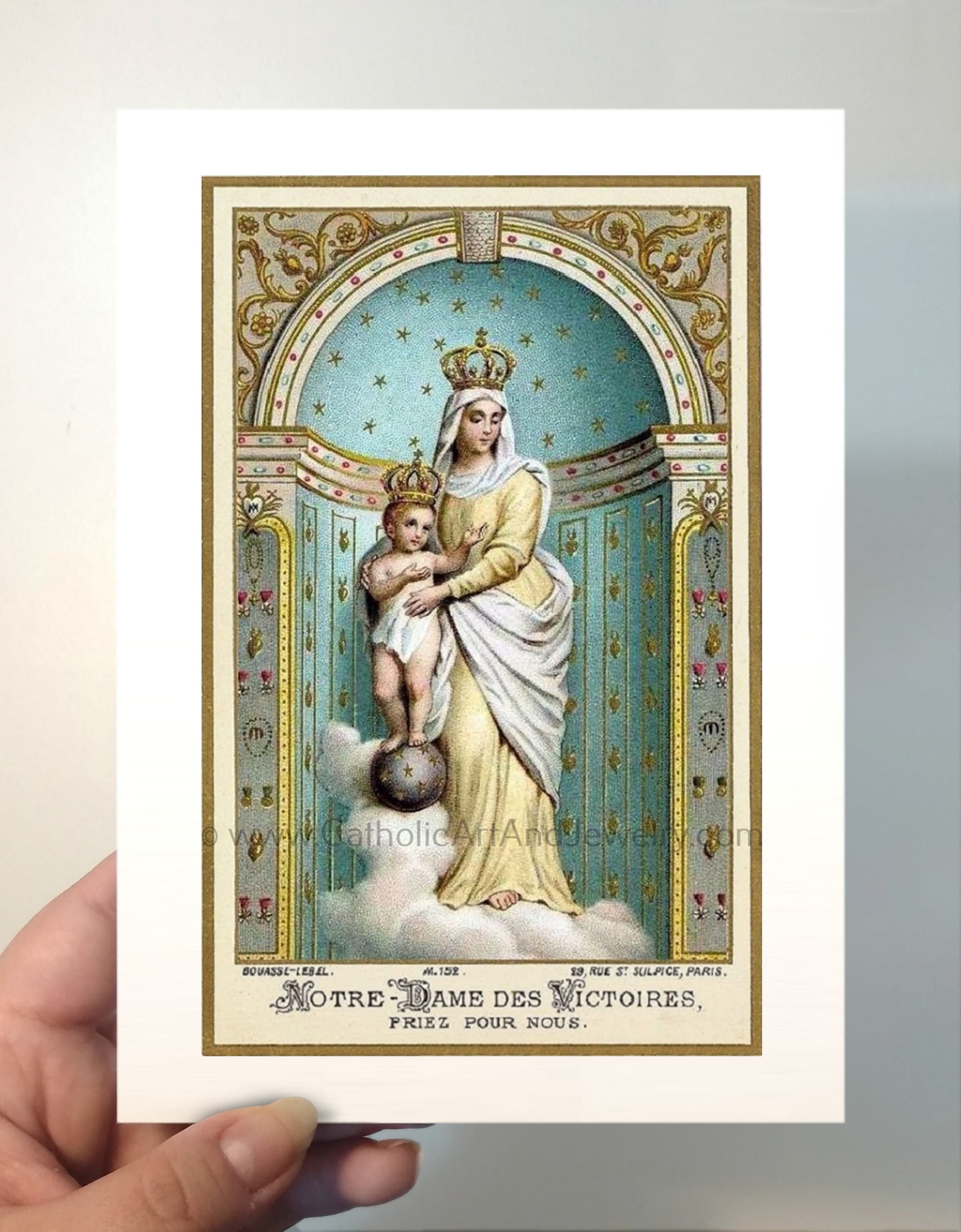 Our Lady of Victory – Based on a Vintage French Holy Card