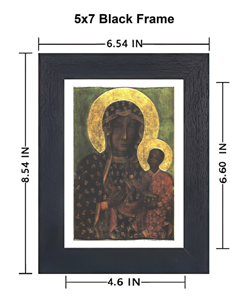Original Black Madonna – Our Lady of Czestochowa – Catholic Art Print ...