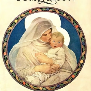 Christmas Woman&#39;s Home Companion – Madonna and Child – Jessie Willcox Smith – December 1910 – Catholic Art Print – Archival Quality