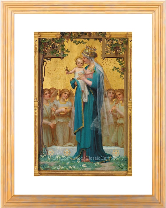 Madonna and Child Print by Enrique M. Vidal - Etsy Norway