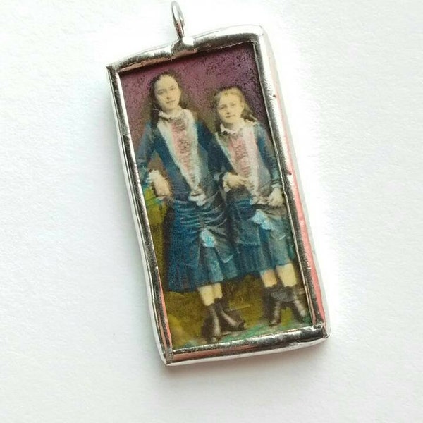 Saint Therese and Celine Medal - Hand Soldered Charm Pendant - Catholic Jewelry