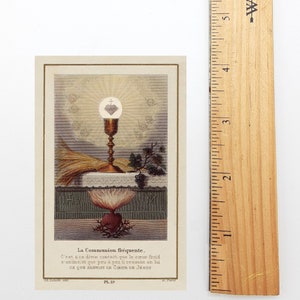 Frequent Communion – Eucharist Card – pack of 10/100/1000  – Restored Vintage Holy Card