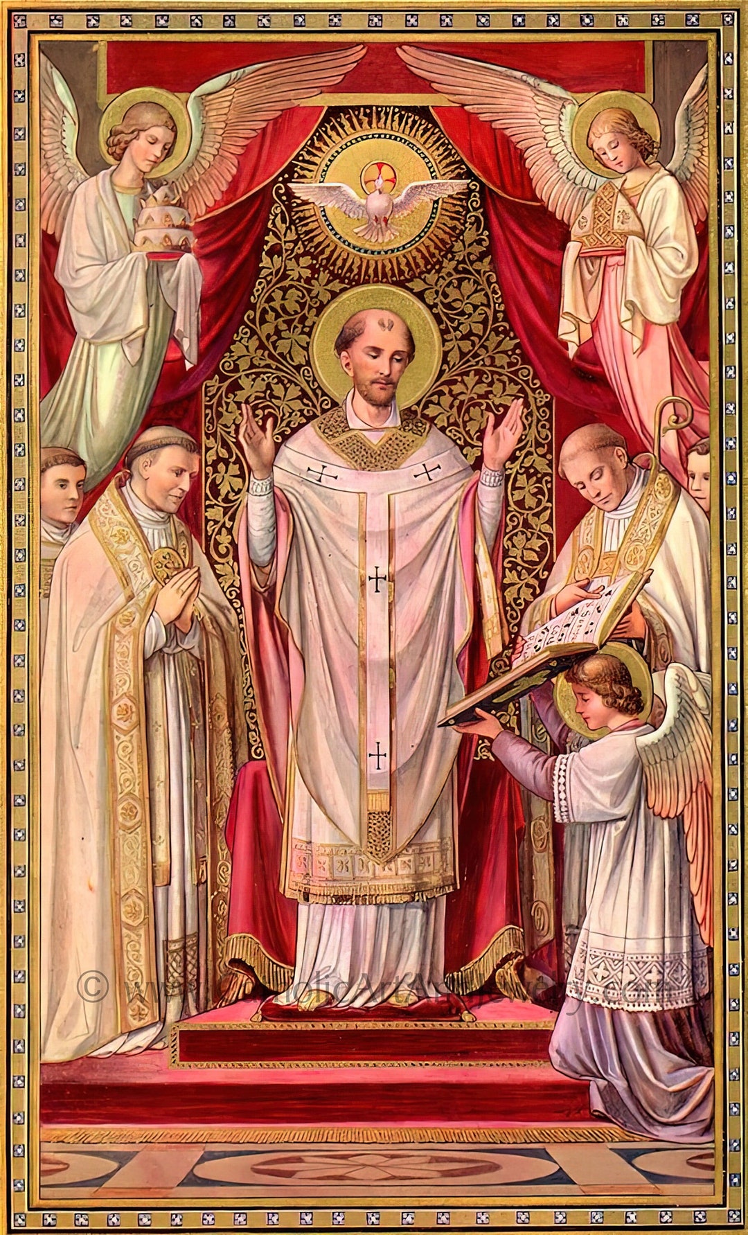 St. Gregory the Great – 3 Sizes – Based on an Antique Holy Card ...