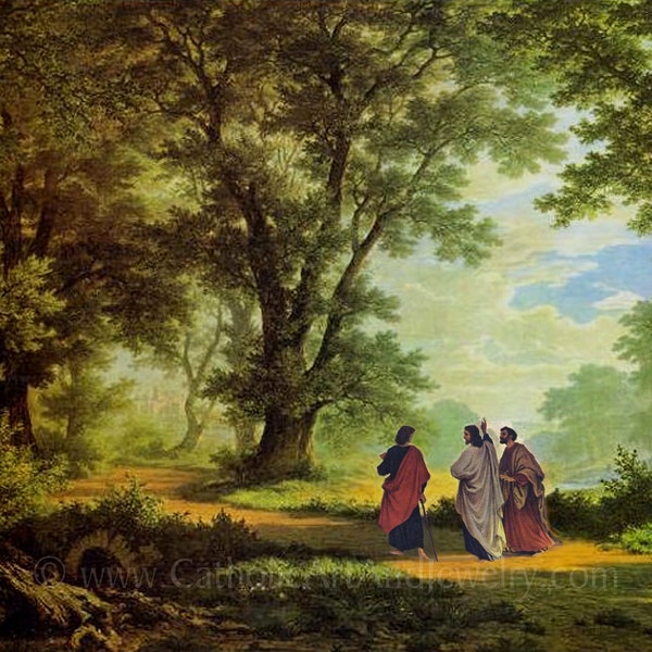 Road to Emmaus – 3 sizes – Robert Zünd – Catholic Art Print