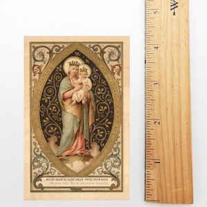 Estampa Sagrada – Nuestra Señora del Sagrado Corazón – paquete de 10/100/1000 – Estampa Sagrada Antigua Restaurada