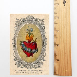 Holy Card – Immaculate Heart Old Fashioned– pack of 10/100/1000 – Restored Vintage Holy Card