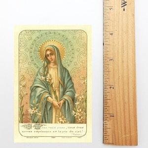 Our Lady of the Lilies – pack of 10/100/1000 – Restored Vintage Holy Card – Revised 12-24