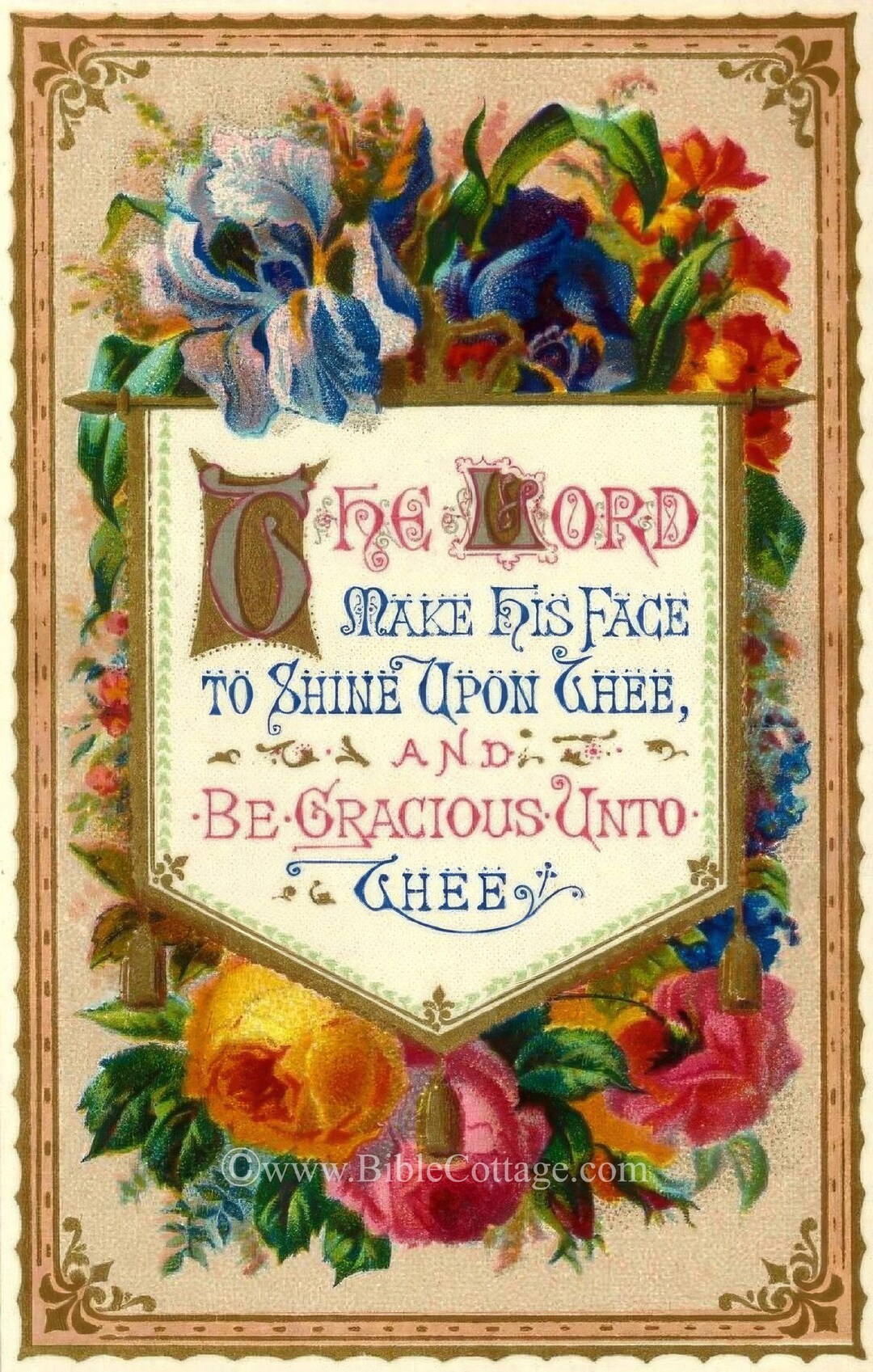 The Lord Make His Face to Shine Upon Thee – Numbers 6:25 – Vintage ...