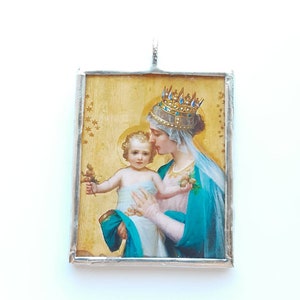 Christmas Ornament Madonna and Child by Enrique M. Vidal