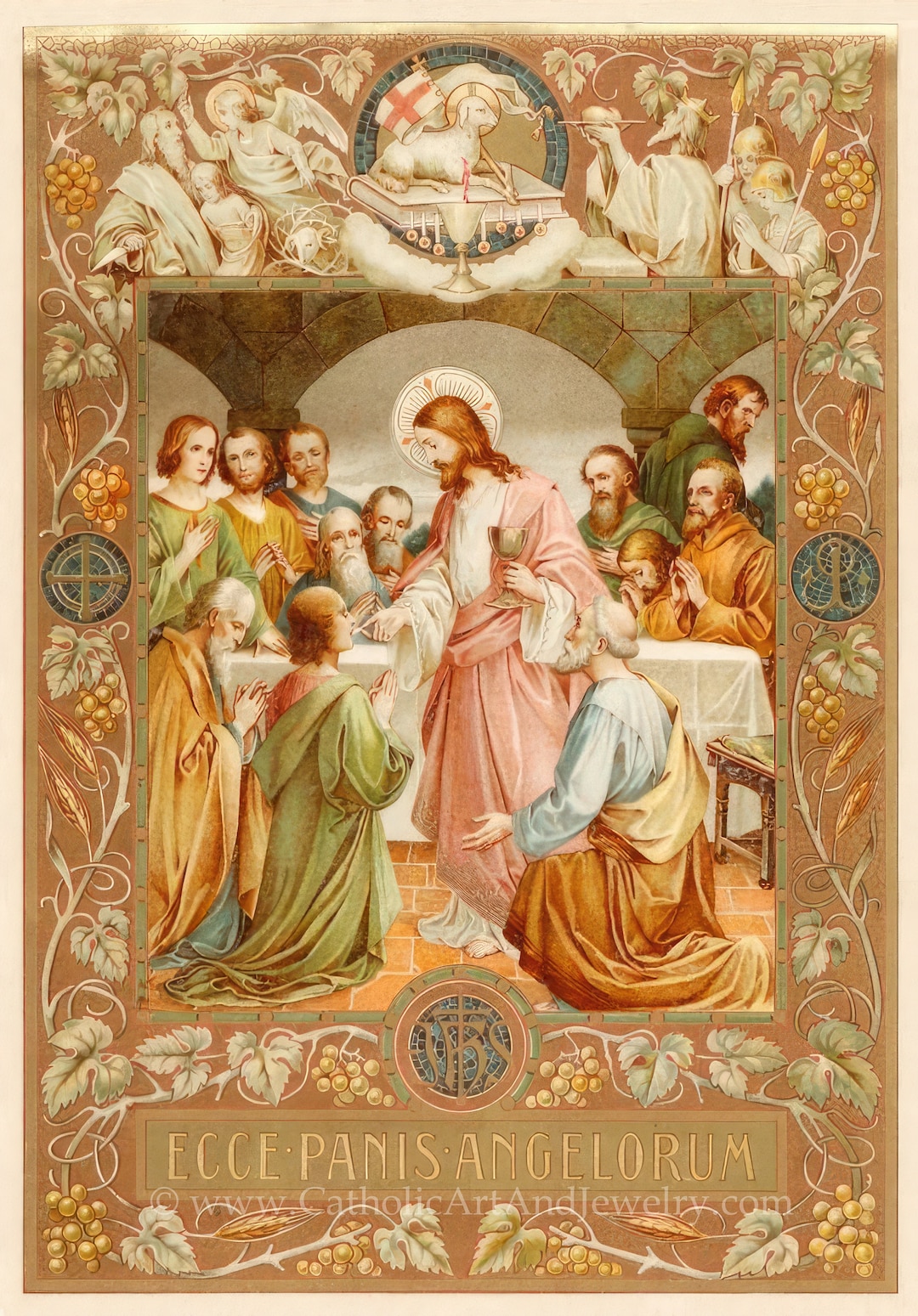 New Behold, the Bread of Angels Early 20th Century Catholic Art
