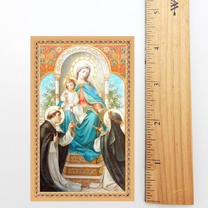 Mystères quotidiens du chapelet – lot de 10/100/1000 – Carte sainte de la Vierge à l'enfant