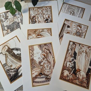 New Low Price! Loreto Embroideries – Set of 8 – Big Savings –  – Vintage Catholic Art Prints – Archival Quality