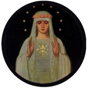 Sticker–Immaculate Heart of Mary – by Fritz Kunz – Catholic Sticker –  High Quality Vinyl