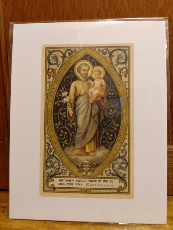St. Joseph of the Sacred Heart – Based on a Vintage Holy Card