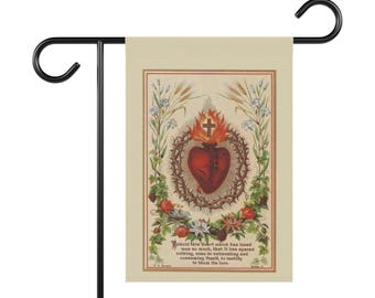 Sacred Heart of Jesus Garden Flag