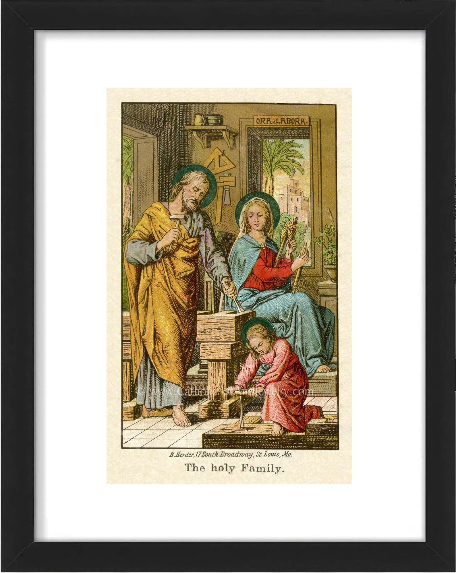The Holy Family – Ora Et Labora – Based on an Vintage American Holy ...
