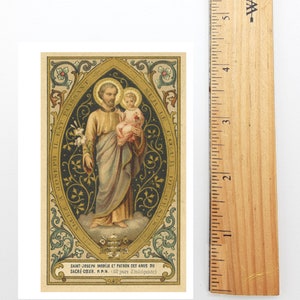 Bilhete Santo – São José do Sagrado Coração – pacote de 10/100/1000 – Bilhete Santo Vintage Restaurado