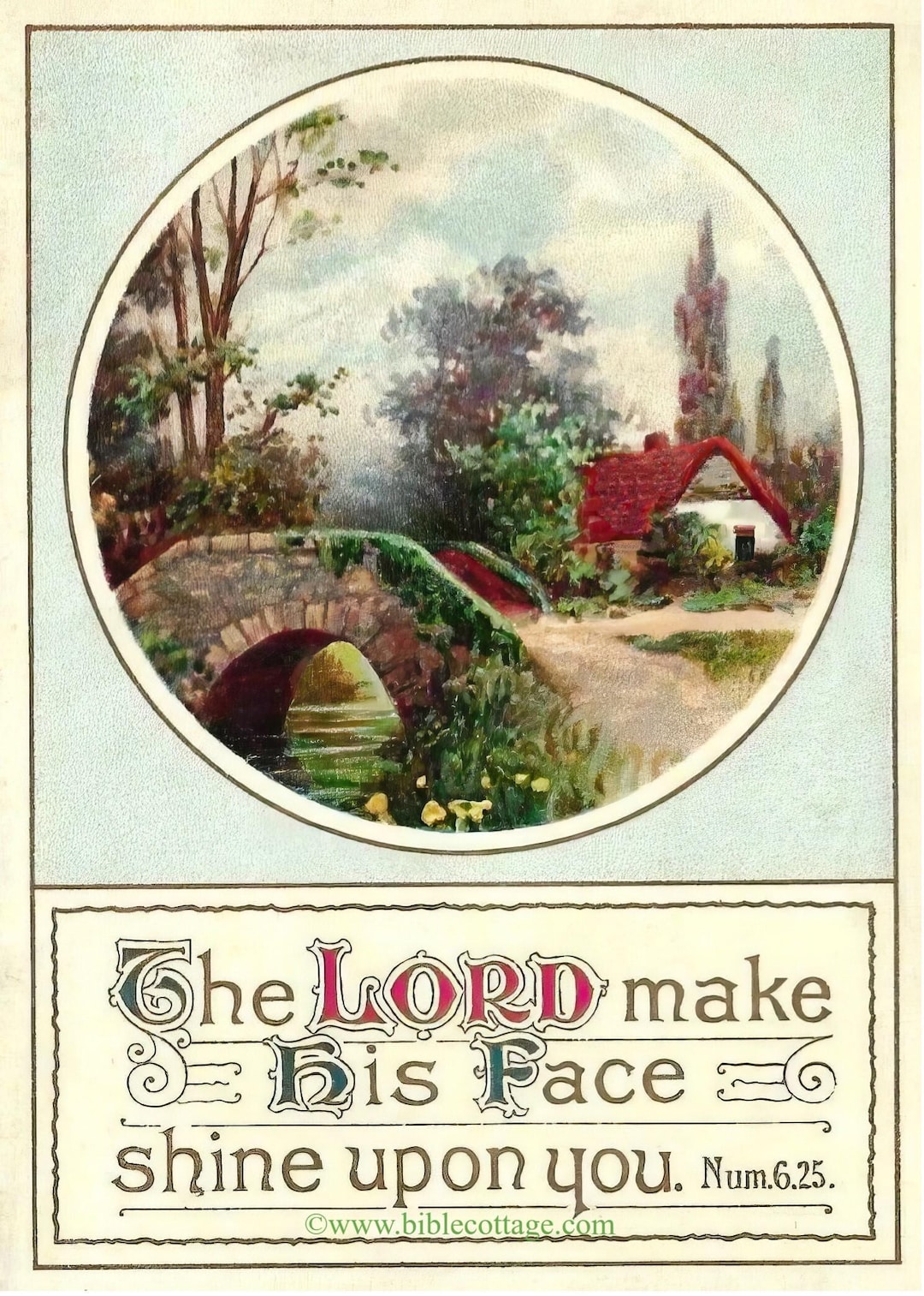 The Lord Make His Face Shine Upon You – Numbers 6:25 – Vintage Bible ...