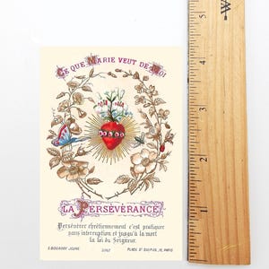 Perseverance – Encouraging – Restored Vintage Holy Card – pack of 10/100/1000