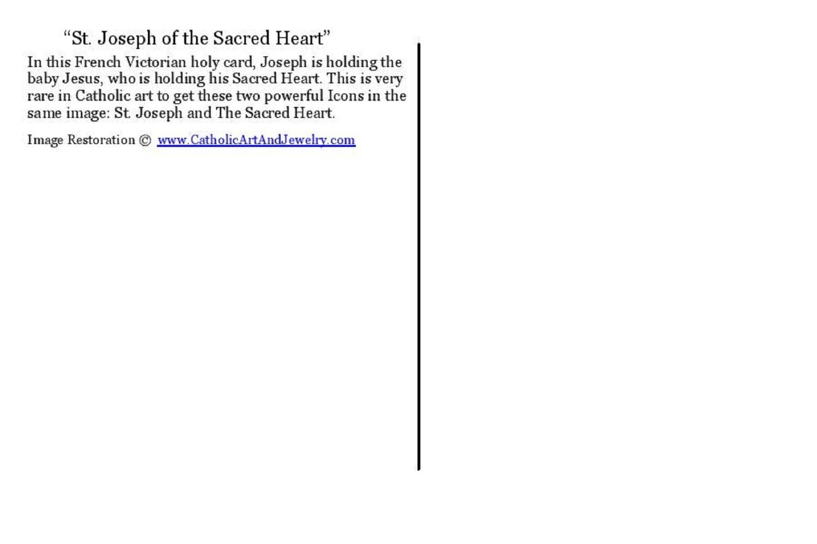 St Joseph of the Sacred Heart Postcard – 3 / 10 / 100 – Based on a ...