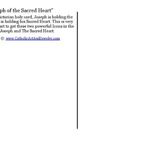 St Joseph of the Sacred Heart Postcard – 3 / 10 / 100 – Based on a ...