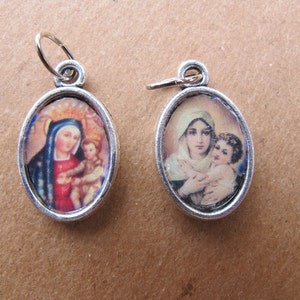 Earrings or Medal - Madonna and Child Medals - Old Masters Jewelry - Catholic Gifts - Confirmation Gifts - Hand Made