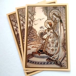 Cartão postal da Madona e do Menino – 10/03/100 – baseado nos Bordados de Loreto