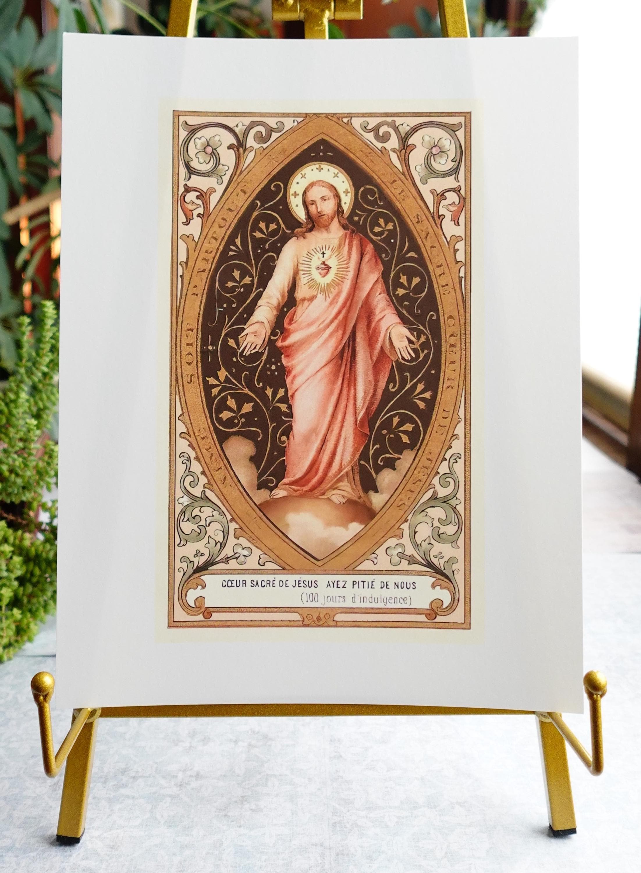 Sacred Heart of Jesus – 3 Sizes New Restoration! – Based on a Vintage ...