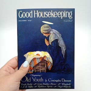Nieuw! Kerstkaart – "Silent Night" – Good Housekeeping, december 1924 – 5 x 7" met envelop – 1/10 / 50/100 – door Jessie Willcox Smith