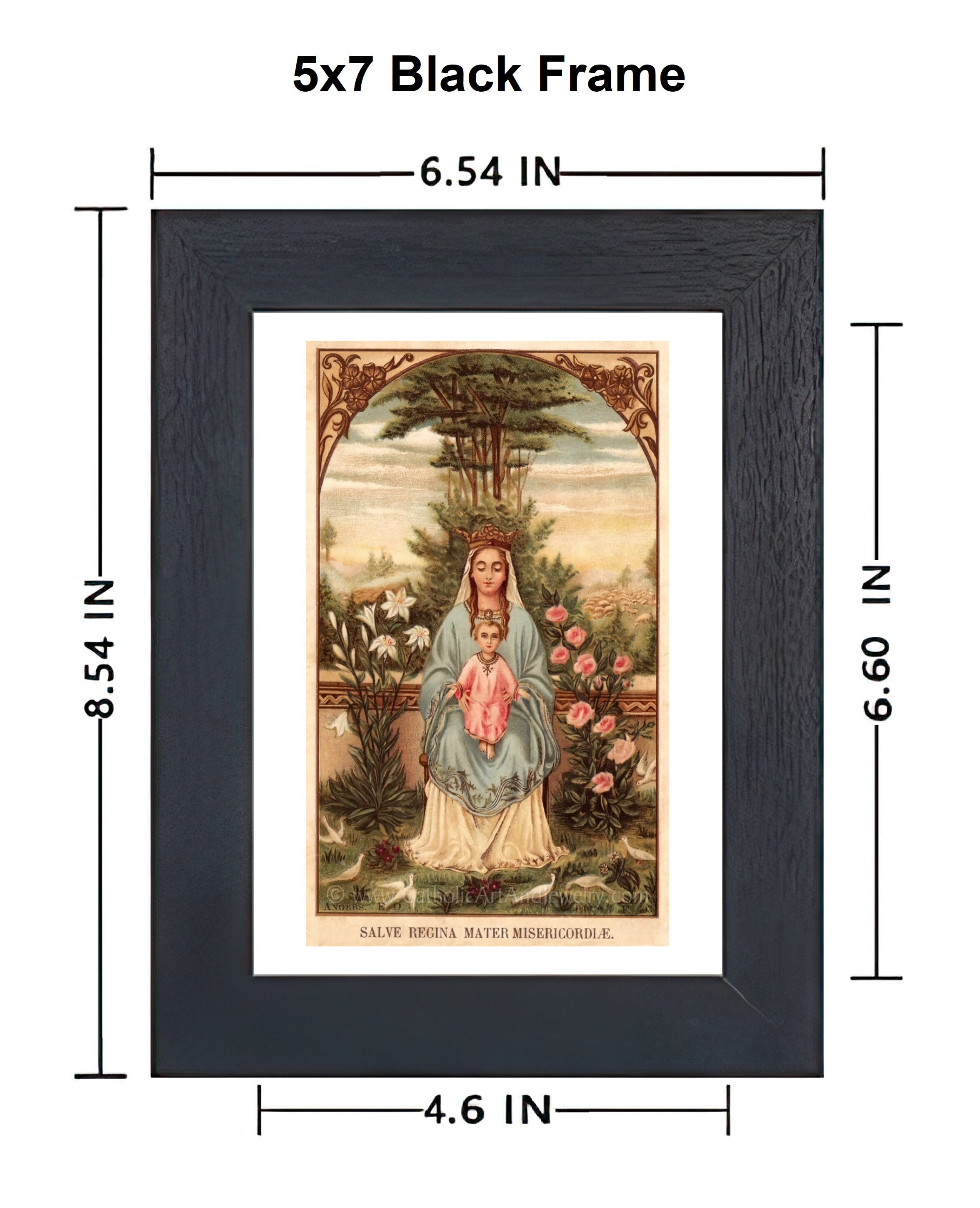 Salve Regina, Madre di Misericordia – 4 misure – basato su una cartolina  sacra depoca - Etsy Italia