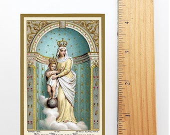 Our Lady of Victory Holy Card – pack of 10/100/1000  – Restored Vintage Holy Card
