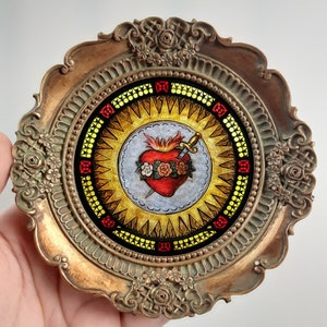 New! Immaculate Heart – Framed – 4.25x4.25"