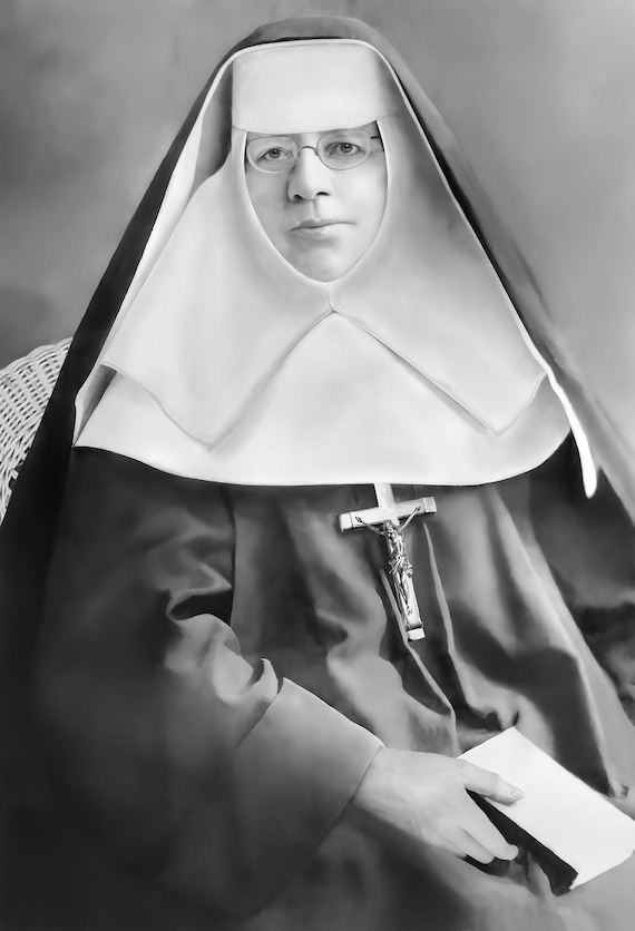 Santa Catalina Drexel – Restauración de fotografías exclusivas – 4 tamaños  – Arte católico – Regalo católico - Etsy España