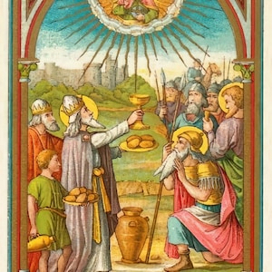Melchizedek – 3 sizes – Based on an Antique Holy Card – Catholic Art Print –  Catholic Gift – Gift for Priest – Archival Quality