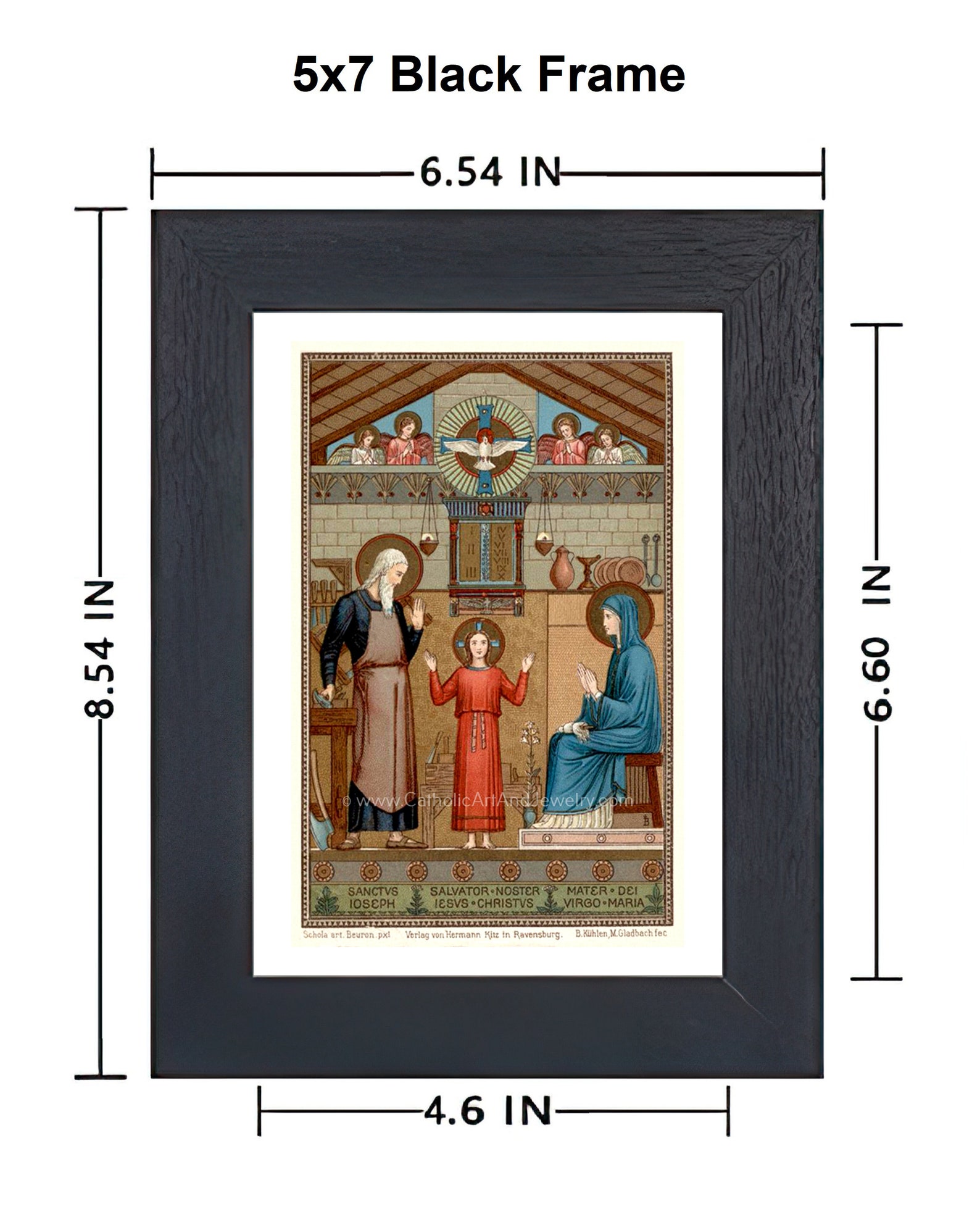 Holy Family – Based on a Vintage Holy Card – Painted by Benedictine ...