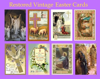 New! Restored Religious Vintage Easter Postcards –  w/wo Envelopes – Beautiful and Inspirational