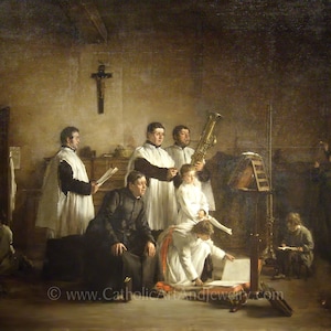 In the Sacristy Before Mass – 5 Sizes – Paul-Constant Soyer – Catholic Art Print – Archival Quality