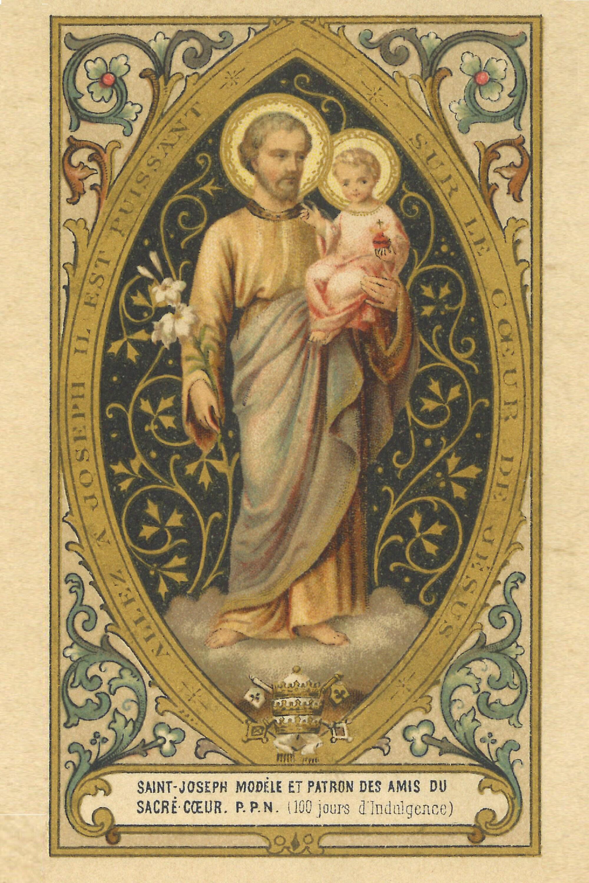 St Joseph of the Sacred Heart Postcard – 3 / 10 / 100 – Based on a ...