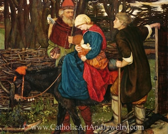 New! The Flight into Egypt – John Roddam Spencer Stanhope – Beautiful Catholic Artwork – Archival Quality