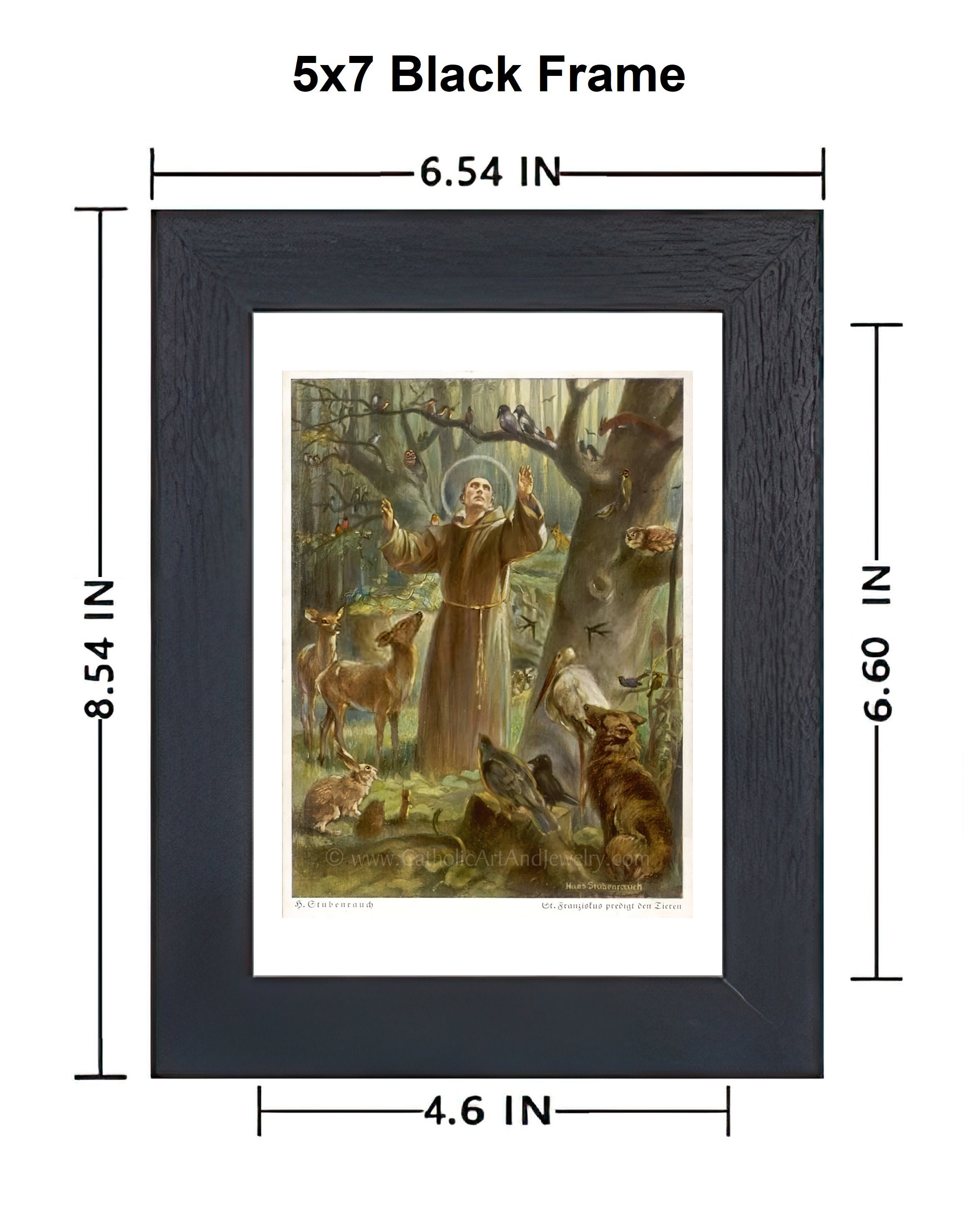 鳥に説教するアッシジの聖フランチェスコ – ハンス・シュトゥーベン