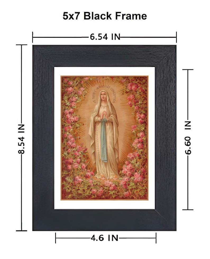 Our Lady of Lourdes Roses – Based on a Vintage French Holy Card ...