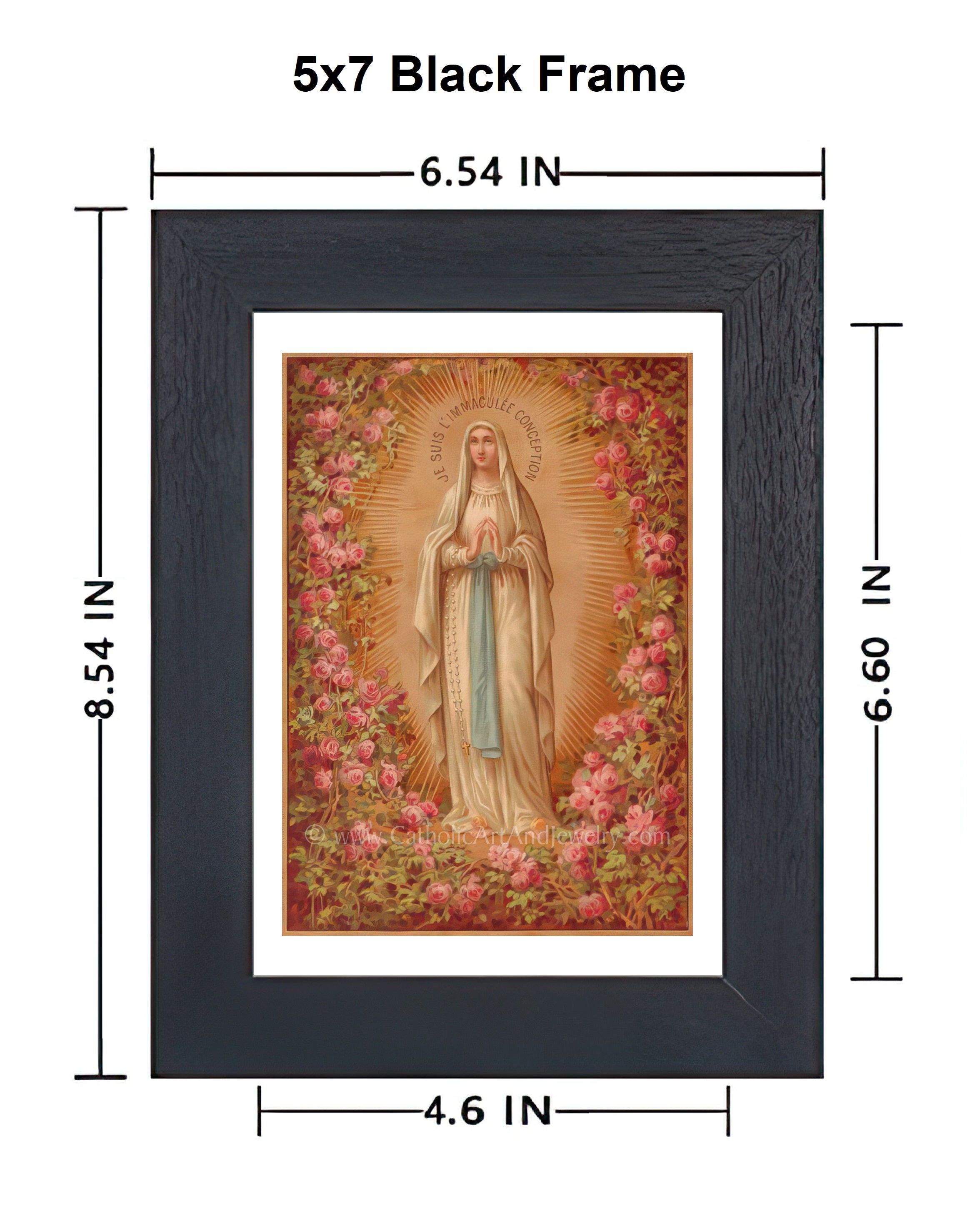 Our Lady of Lourdes Roses – Based on a Vintage French Holy Card ...