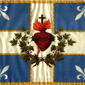 Bandiera del Sacro Cuore – Stampa artistica su carta – 4 misure
