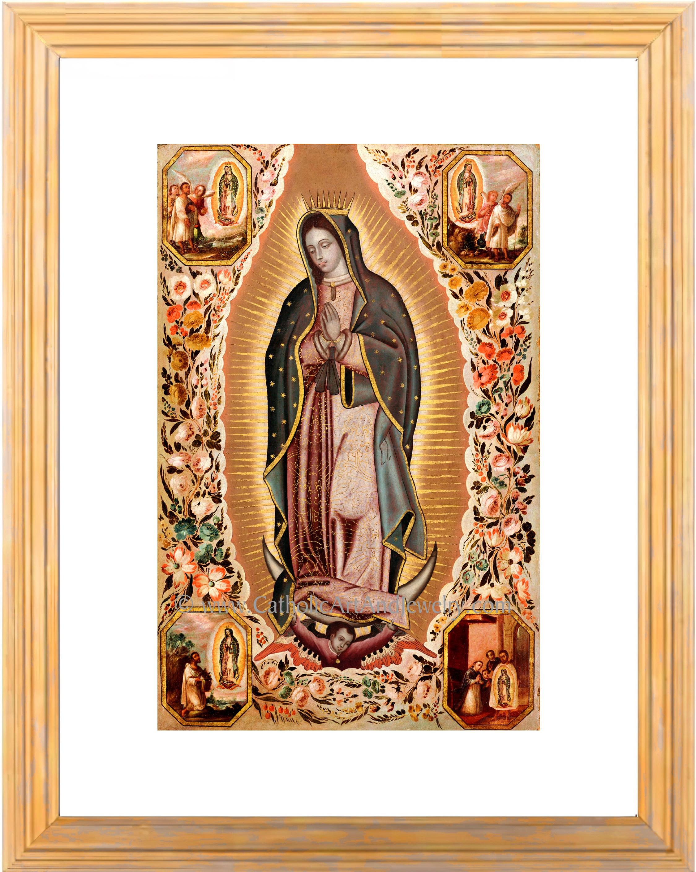 Carreau Mural Céramique Notre Dame De Guadalupe - Vierge Marie - 5/16 Pouce - Multicolore