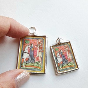 Saint Hubert - Patron of Hunters - Solder and Glass Medal - Boys Confirmation