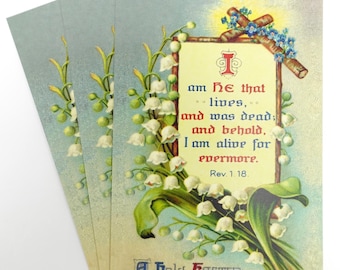 New! A Holy Easter Postcard / 4x6 Holy Card – pack of 3, 10, or 100 – based on a Vintage Holy Card – Victorian Catholic Art