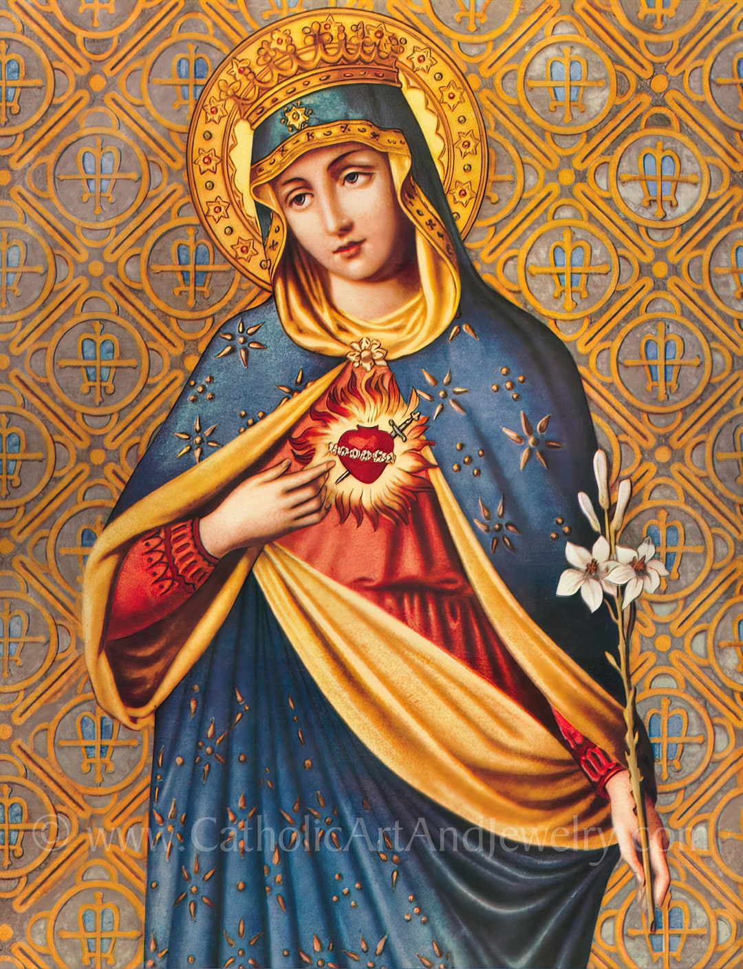 Our Lady of Ollignies (sorrowful Immaculate Heart) - Etsy