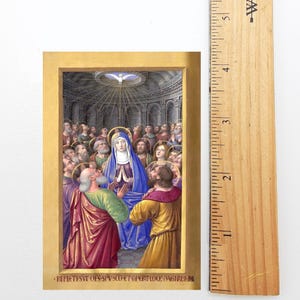 Neu! Pfingsten - Gebet des hl. Augustinus zum Heiligen Geist - Vintage heilige Karte - Packung mit 10/100/1000