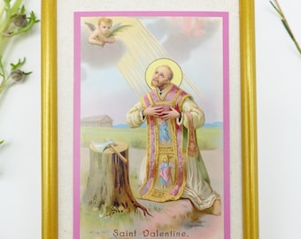 New! Sacred Heart of Jesus – by Philip Kemper – Framed Holy Card – Catholic Keepsake
