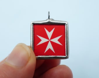 New! Maltese Cross Medal - Catholic Pendants and Charms